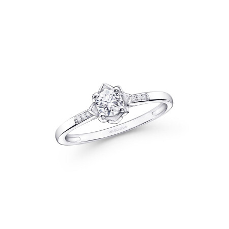 Solitaire Mauboussin Ma Reine d'Amour N°3 en or blanc et diamants